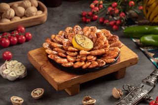 Сковорода креветок