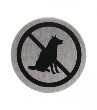 (095709) Naljepnica ZABRANJENO UVODITI PSE metalna 1214325