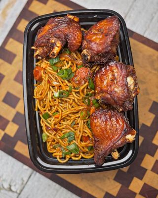 Jollof Spaghetti & Protein