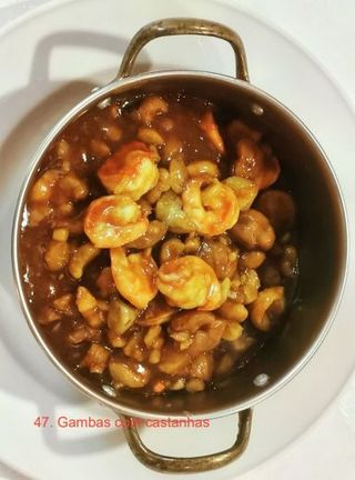 47 Gambas com Castanhas
