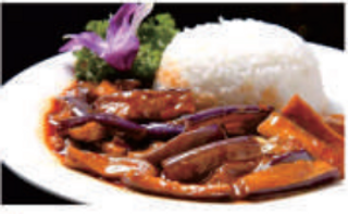 28 Riso alle melanzane in salsa yu shiang con manzo macinato