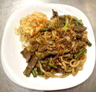 Makaron udon z krewetkami