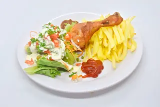 Frite + Cuisse De Poulet Frit