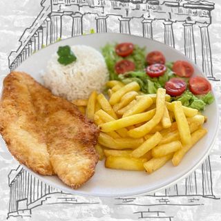 Bitoque de peixe + Bebida