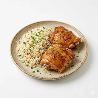 Muslo de Pollo + Arroz