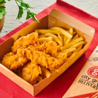 Crispy de pui cu cartofi prajiti 400gr