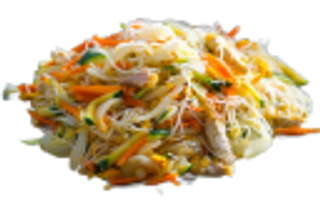 Spaghetti di riso con verdure