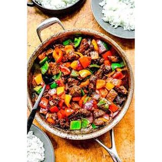 Vietnamese Shaking Beef Served With Fries