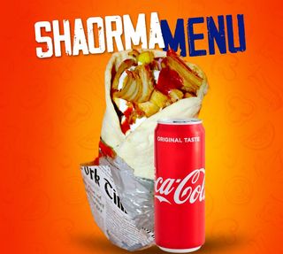 Shaorma in lipie-lepényes shaorma+ Coca Cola (330ml)