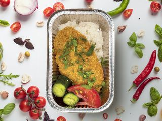 Котлета из мяса индейки  с гарниром