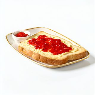 TOSTADA CON MANTEQUILLA Y MERMELADA