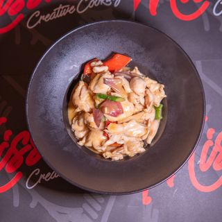 Pollo Con Curry Amarillo Y Verduras