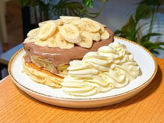 Панкейки з бананом, маскарпоне та шоколадом (350g)