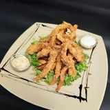 Pohovani pileći štapići sa pomfritom 250 gr