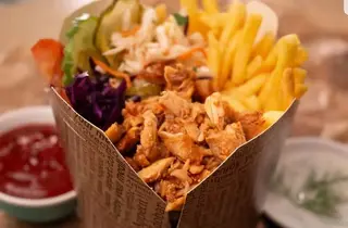 Kebab Box XL z frytkami belgijskimi