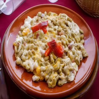 Revuelto De Habitas Baby Con Jamón