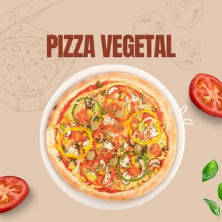 Pizza vegetal (28 cm.)