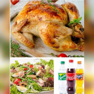 Mini poulet grillé + Salade variée +  Boisson