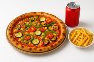 Pizza Ortolana + Patatine + Bibita