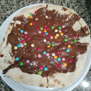 Pizza piada con Nutella