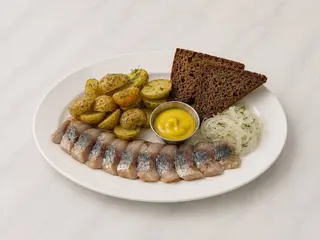 Оселедець малосольний з картоплею (300g)
