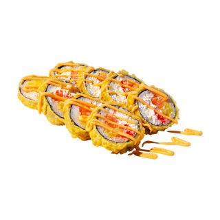 Roll w tempurze z łososiem