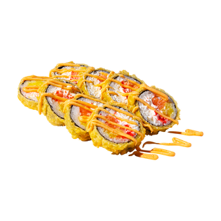 Roll w tempurze z łososiem