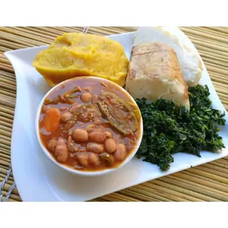 Matooke Posho & Beans