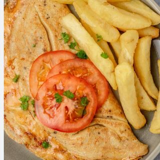 omelet+chips