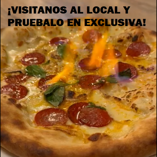 PIZZA IL FUOCO DELL’AMORE <<Flambeado en mesa>>
