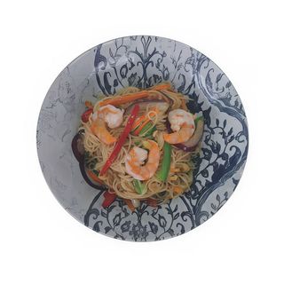 86. fideos con arroz con gambas