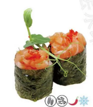 136. Gunkan spicy salmone