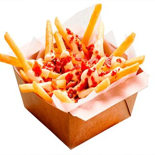 Batata Frita com Queijo e Bacon