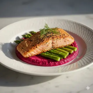 Salmone in crosta di sesamo