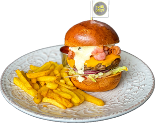 Бургер з телятиною, беконом та копченим соусом Халапеньо (1шт/100/50г)