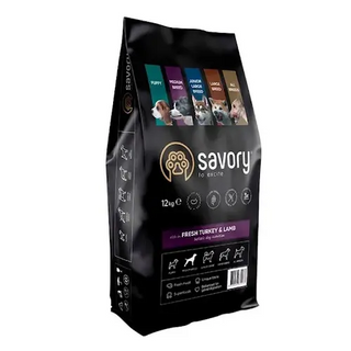 SAVORY для собак середніх порід зі свіжим ягням та індичкою 12кг