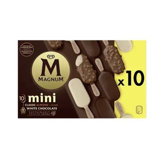 Helado Mini Bombón Classic, Almond, White Magnum 10 Uds.