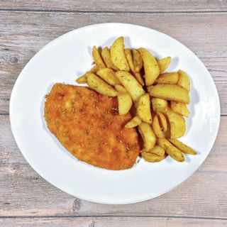 Cotoletta di pollo con patate