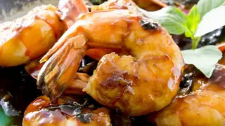 Gamberi alla teriyaki