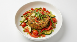 Cake vegan cu legume sotate