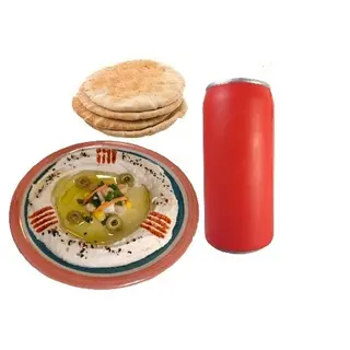1 Hummus + Pan Pita + Bebida Lata