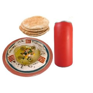 1 Hummus + Pan Pita + Bebida Lata