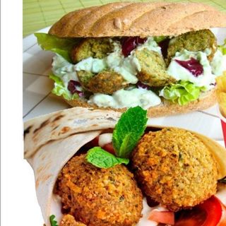 Panino falafel con verdure