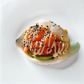 Salmon bao bun