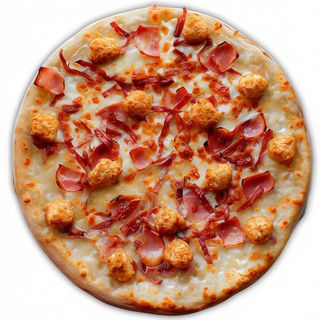 Pizza Carbonara De Queso