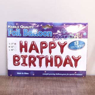 Ballon Décoration Rouge Happy Birthday