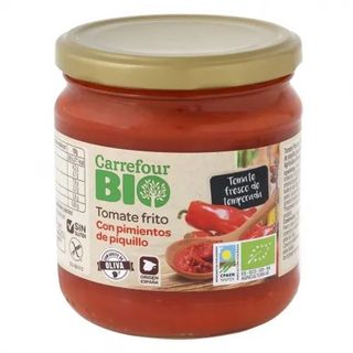 Tomate Frito con Pimientos Piquillo Carrefour Bio 325 Gr.