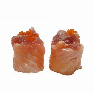 F23 Gunkans de Salmão e Atum Braseado 2 Unidades