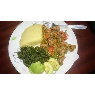 Managu Vegetable with Ugali