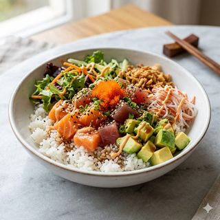 Bowl De Salmón Y Atún